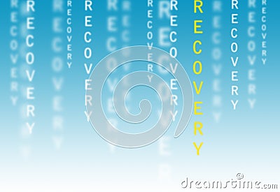 Recovery text Stock Photo