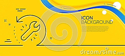 Recovery tool line icon. Backup data sign. Restore information. Minimal line yellow banner. Vector Vector Illustration