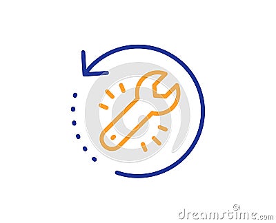 Recovery tool line icon. Backup data sign. Restore information. Vector Vector Illustration