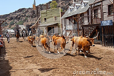 Recreated cowboy town Sioux City Editorial Stock Photo
