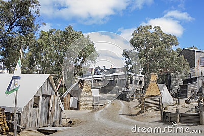 A Recreated Miners Town in Australia Editorial Stock Photo