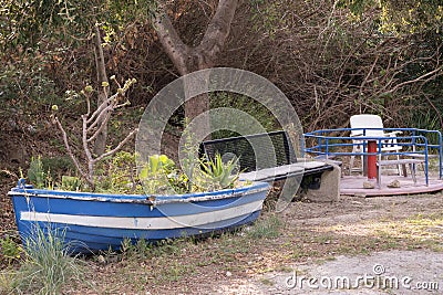 Recreation area in a rural island Stock Photo