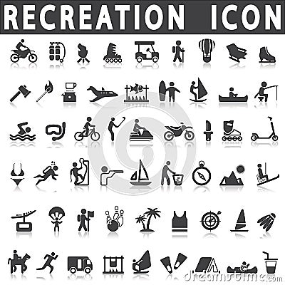 Recreation icons Vector Illustration