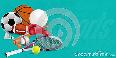 Recreation leisure sports equipment Vector Illustration