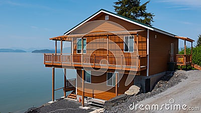 recreation at scenery house. recreation at scenery house brown color. recreation at scenery house Stock Photo