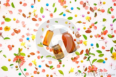 Recreational drugs conceptual flat lay top view Stock Photo
