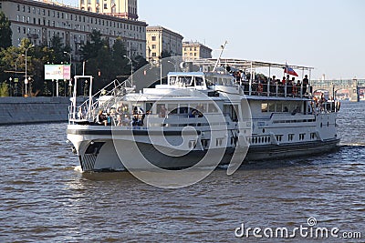 Recreational river tram Editorial Stock Photo