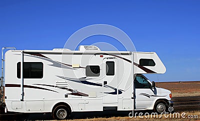 Recreational Vehicle SouthWestern Road Trip Stock Photo