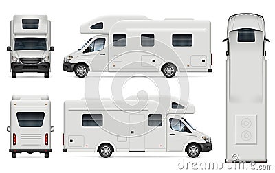 Recreational vehicle on white background Vector Illustration