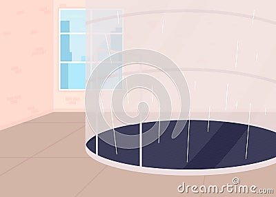 Recreational wind tunnel skydiving flat color vector illustration Vector Illustration
