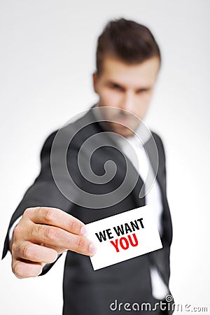 Recruiter looking for high quality staff Stock Photo