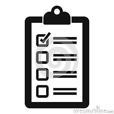 Recruiter to do list icon, simple style Vector Illustration