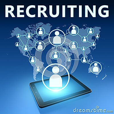 Recruiting Cartoon Illustration