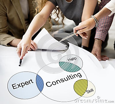 Recruitment Consulting Venn Diagram Concept Stock Photo