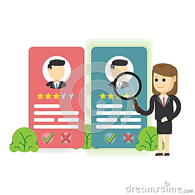 Recruitment and employment service. choosing a candidate concept. Stock Photo