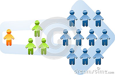 Recruitment growth expansion illustration Cartoon Illustration