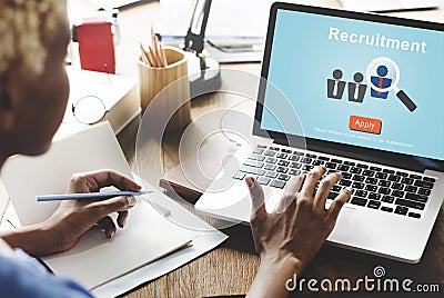 Recruitment Hiring Employment Human Resources Concept Stock Photo