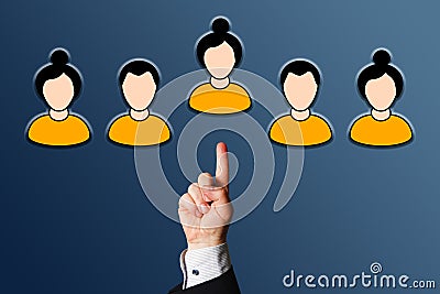 Recruitment, selection, asssessment or appreciation of employees. Stock Photo