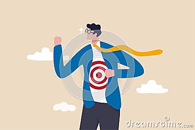 Recruitment target, head hunt, HR, human resources finding right candidate or target audience in marketing concept, businessman Vector Illustration