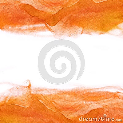 Rectangle background of watercolor absrtract blue orange Stock Photo