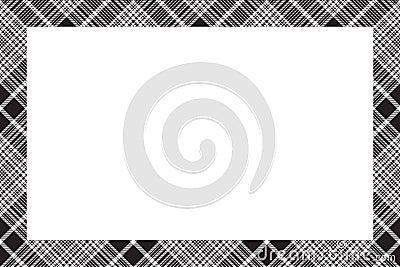 Rectangle borders and Frames vector. Border pattern geometric vintage frame design. Scottish tartan plaid fabric texture. Vector Illustration