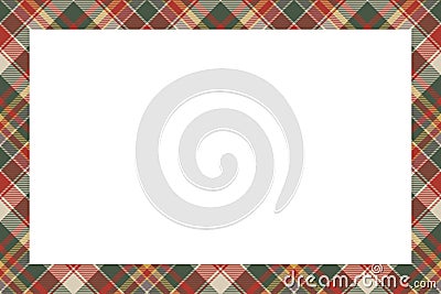 Rectangle borders and Frames vector. Border pattern geometric vintage frame design. Scottish tartan plaid fabric texture. Vector Illustration