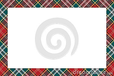 Rectangle borders and Frames vector. Border pattern geometric vintage frame design. Scottish tartan plaid fabric texture. Vector Illustration