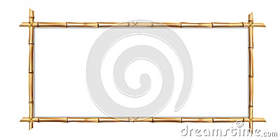 Rectangle brown bamboo border frame with space for text Stock Photo