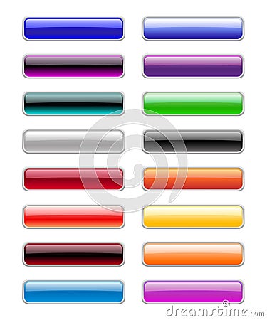 Rectangle buttons Vector Illustration