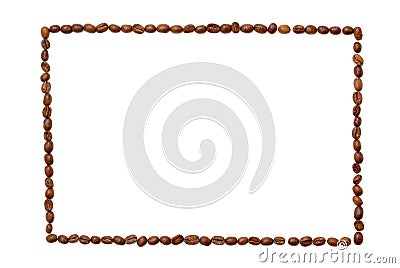 Rectangle coffee frame. Stock Photo