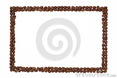 Rectangle coffee frame. Stock Photo