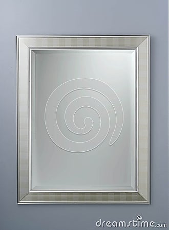 Rectangle mirror created by metal frame Stock Photo