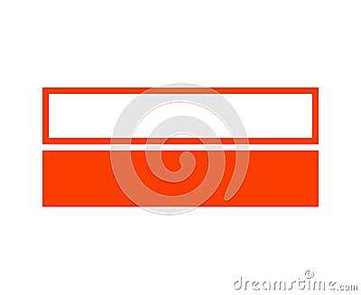 Rectangle Outline And Shape Orange Symbol Element Vector Vector Illustration