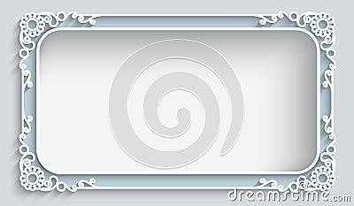 Rectangle paper frame Vector Illustration