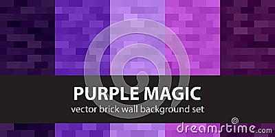 Rectangle pattern set Purple Magic Vector Illustration