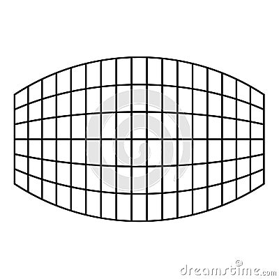 Rectangle in projection grid checkered icon black color vector illustration image flat style Vector Illustration