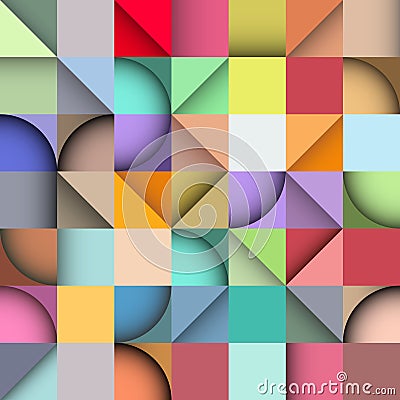 Rectangle seamless pattern, vector abstract background Vector Illustration