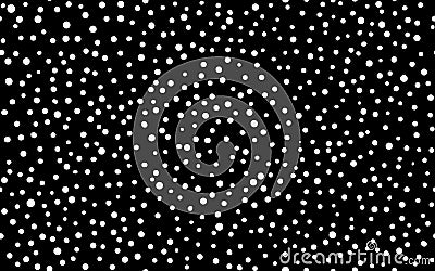 Rectangle seamless pattern with white dots on black background Vector Illustration