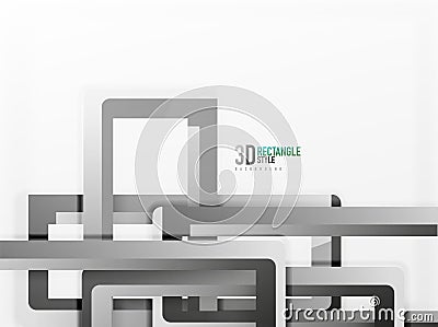 Rectangle tube elements, vector background Vector Illustration