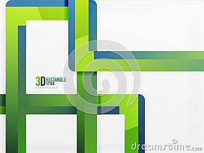 Rectangle tube elements, vector background Vector Illustration