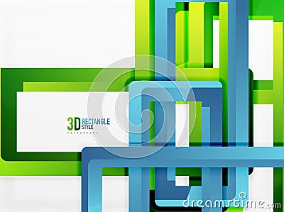 Rectangle tube elements, vector background Vector Illustration