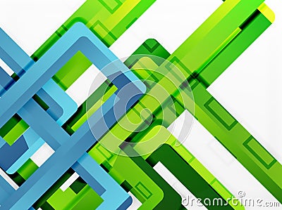 Rectangle tube elements, vector background Vector Illustration