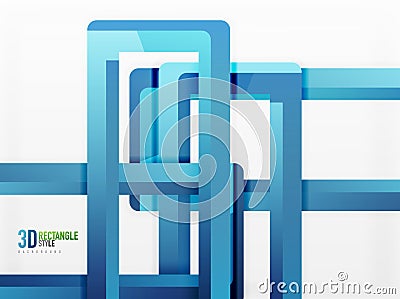 Rectangle tube elements, vector background Vector Illustration