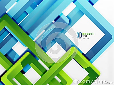 Rectangle tube elements, vector background Vector Illustration