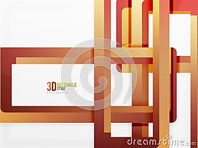 Rectangle tube elements, vector background Vector Illustration