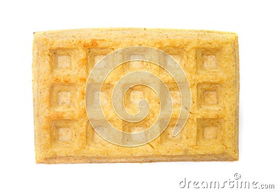 Rectangle Waffles on a White Background Stock Photo