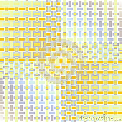 Rectangles pattern yellow blue purple gray white shifted Stock Photo