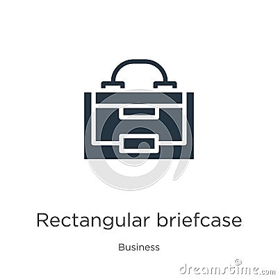 Rectangular briefcase icon vector. Trendy flat rectangular briefcase icon from business collection isolated on white background. Vector Illustration