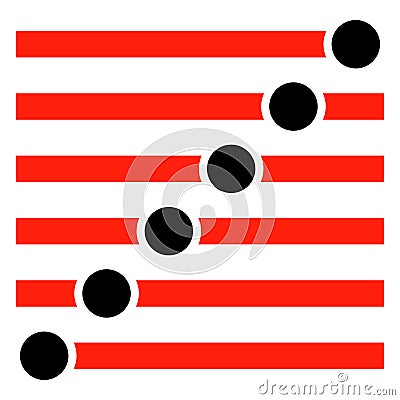Rectangular buttons, switches set at different states. Slider, a Vector Illustration