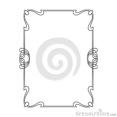 Rectangular decorative frame Vector Illustration